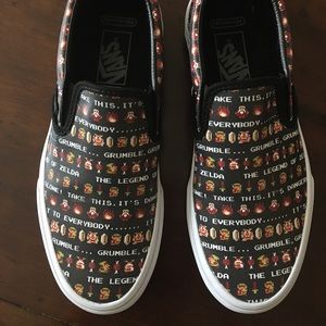 Vans Legend of Zelda shoes, size 8.5 women/7.0 men